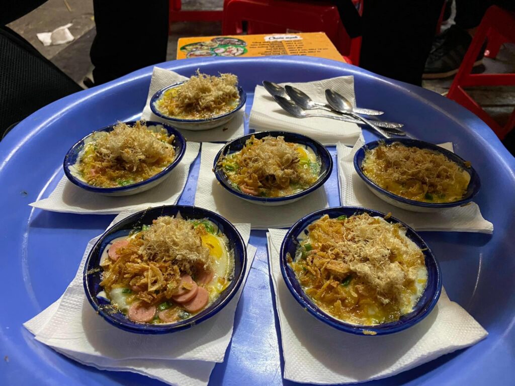 a bowl of food on a table